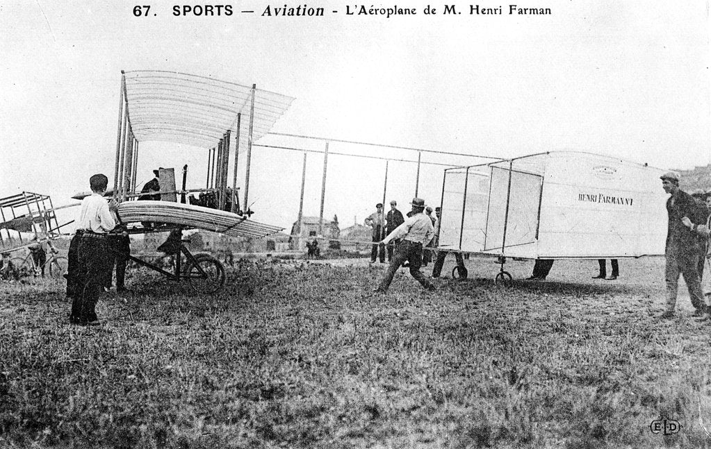 Detail of Farman biplane No 1, c1912 by Unknown