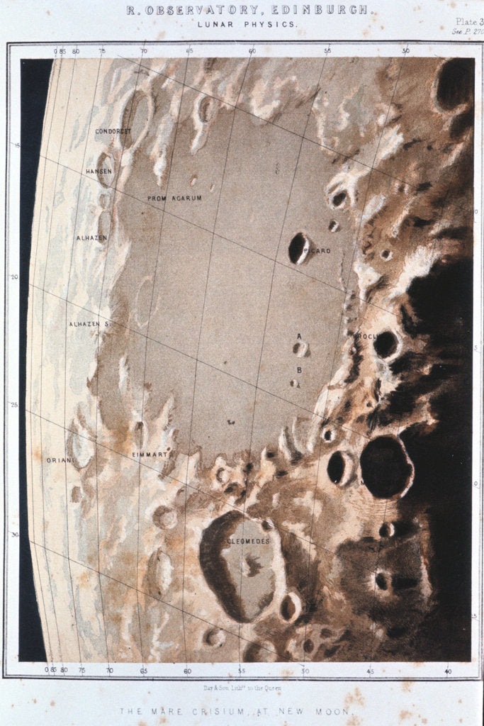 Detail of Part of the lunar surface, 1857 by Anonymous