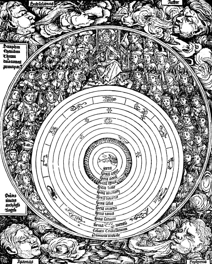 Detail of Geocentric universe, 1493 by Unknown