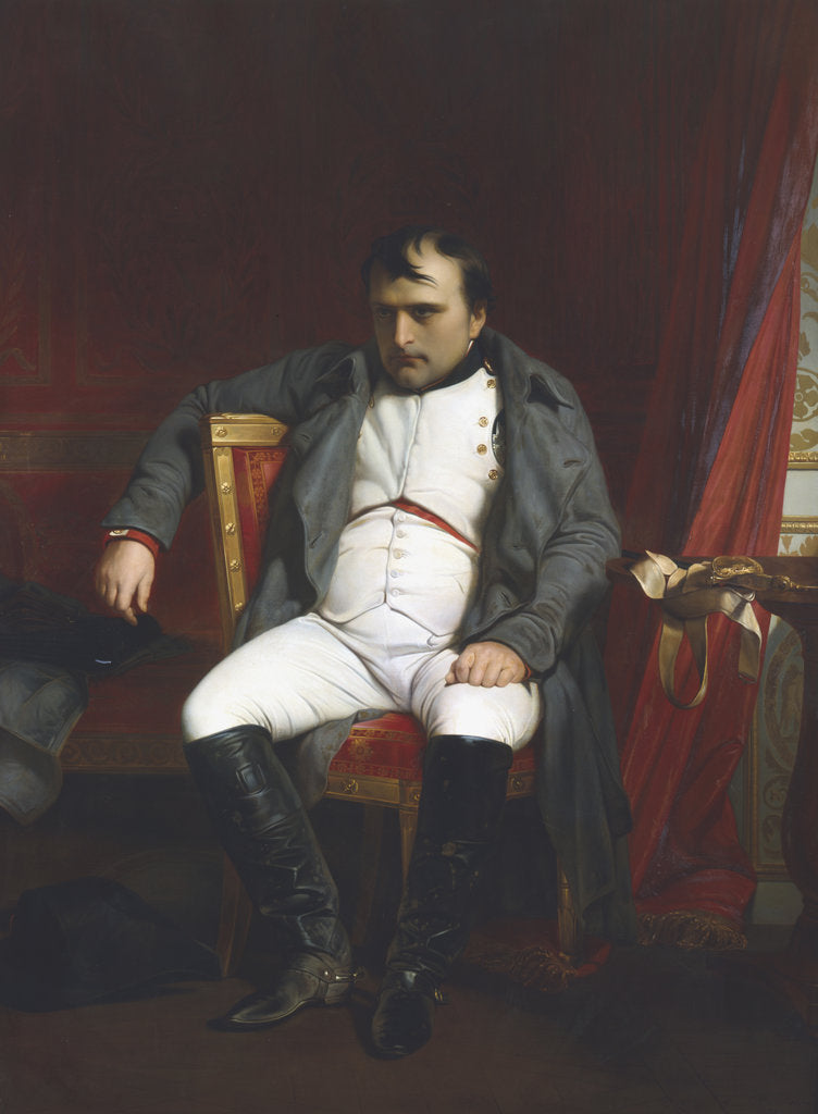 Detail of Napoleon at Fontainebleau During the First Abdication - April 1814 by Paul Delaroche