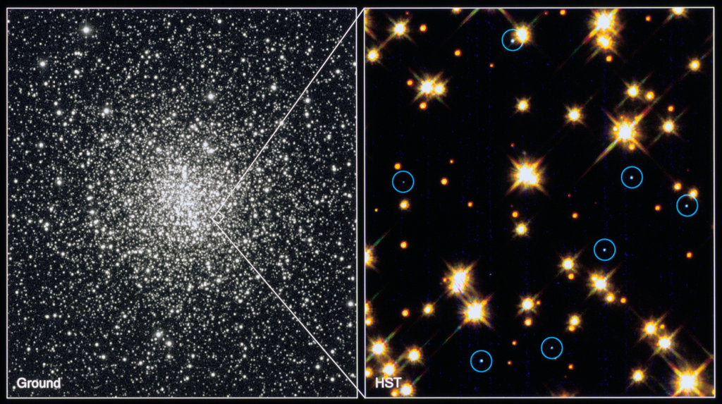 Detail of White dwarf stars in Globular Cluster M4H Bond (STSCI) by Unknown