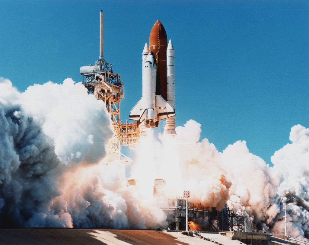 Detail of Launch of Space Shuttle Columbia from Kennedy Space Center, Florida, USA, 4 April 1997 by Unknown