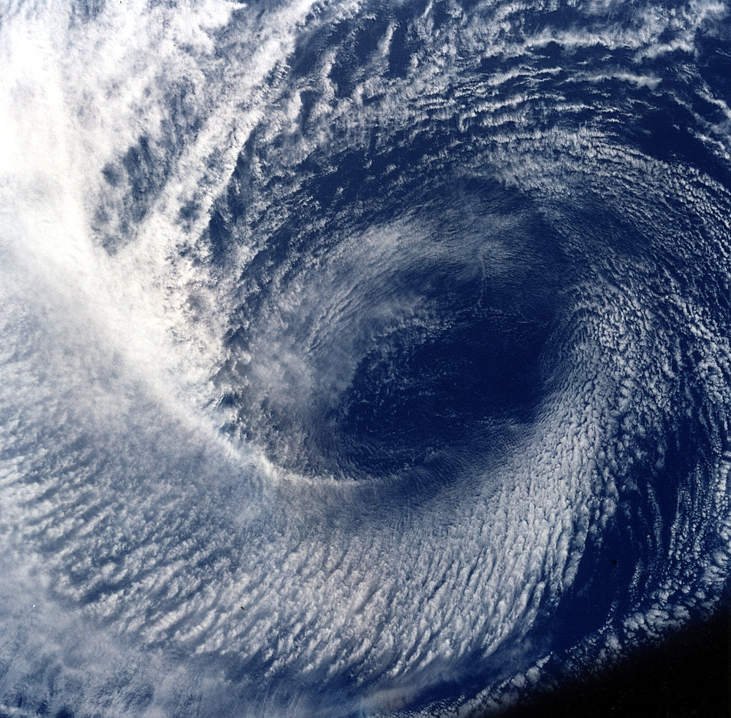 Detail of Eye of tropical storm Blanca photographed between 17 and 24 June 1985 by Unknown