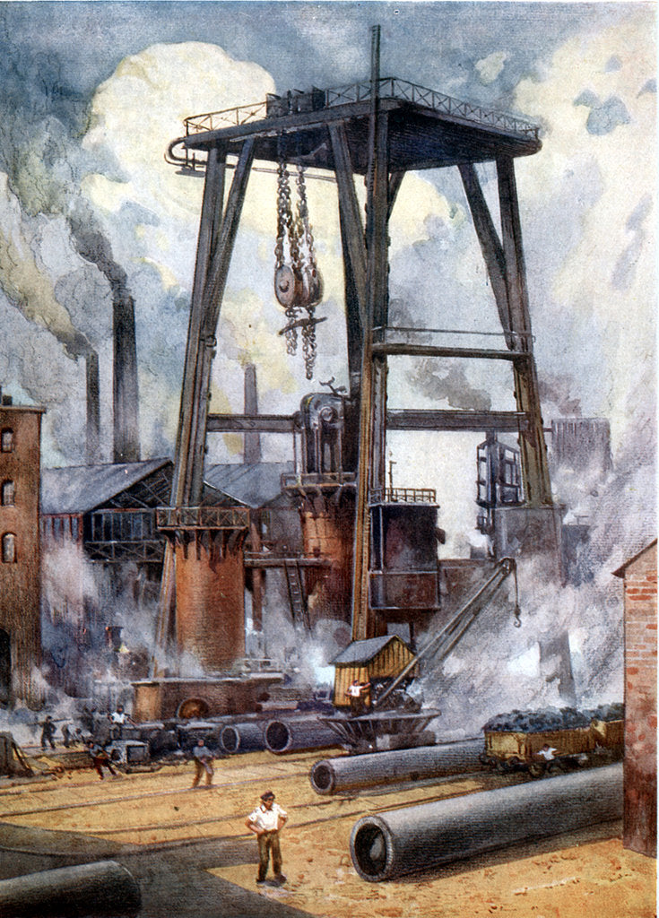 Detail of Steel works c1925 by Unknown