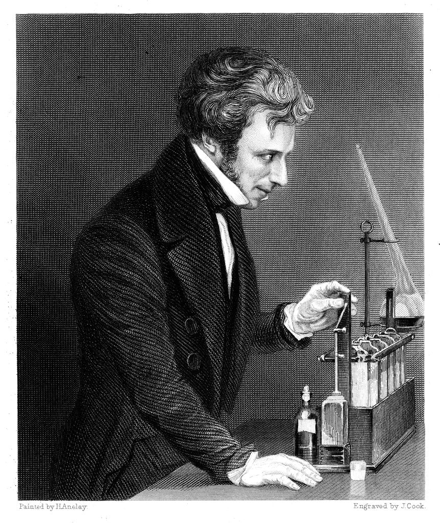 Detail of Michael Faraday, British chemist and physicist, c1845 by J Cook