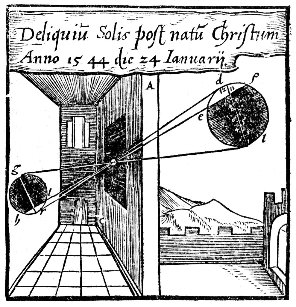 Detail of Camera obscura, 1561 by Unknown