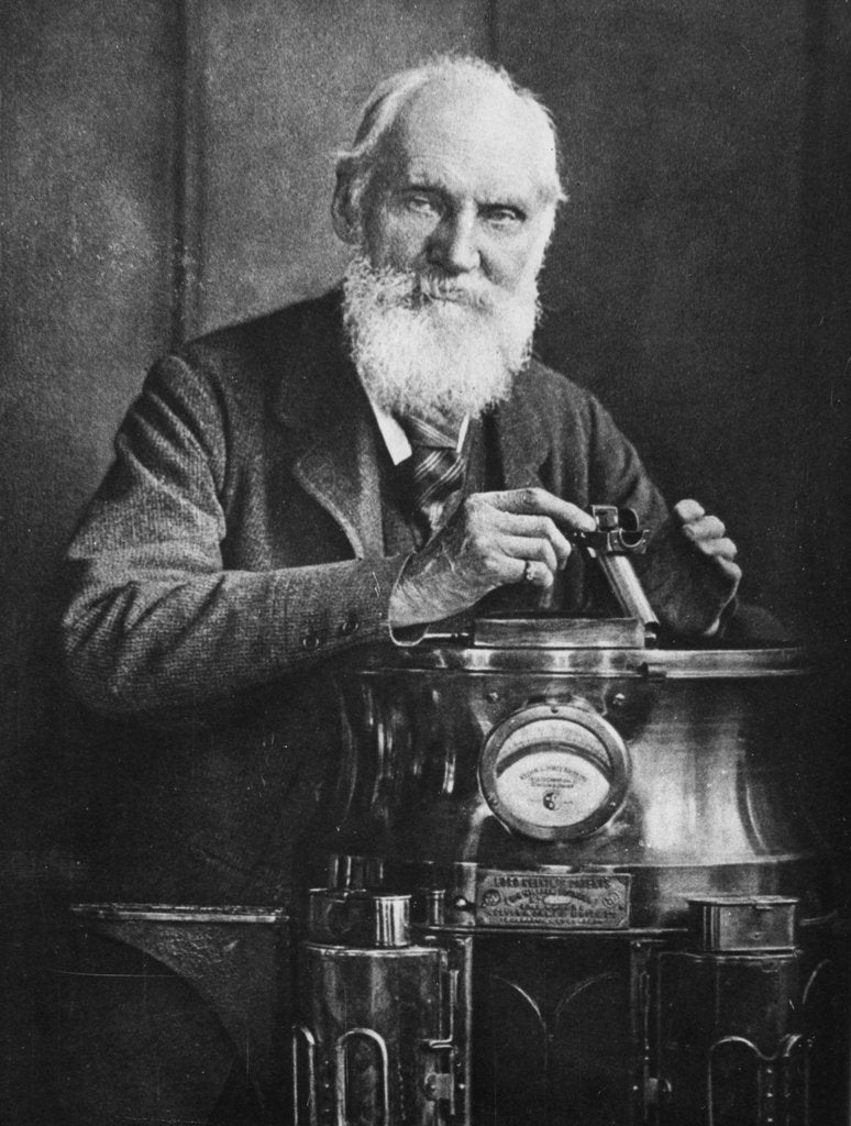 Detail of Lord Kelvin, Scottish mathematician and physicist, with his compass, 1902 by James Craig Annan