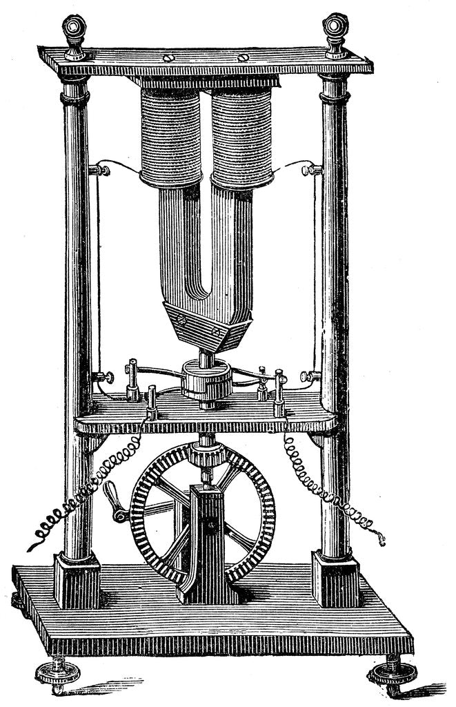 Detail of First magnetoelectric motor built by Hippolyte Pixii, c1832 (c1890) by Unknown