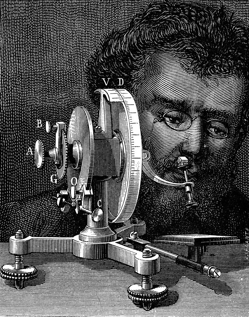 Detail of William Wollaston's reflecting goniometer for measuring the angles of crystals, 1874 by Unknown