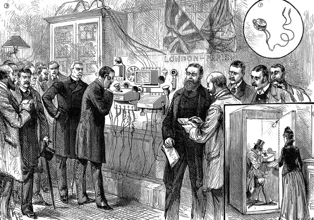 Detail of Opening of the Anglo-French telephone line, 1891 by Unknown