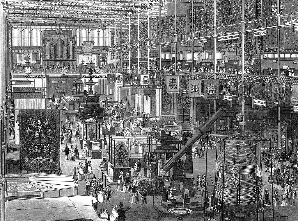 Detail of Great Exhibition in the Crystal Palace, Hyde Park, London, 1851 by Unknown