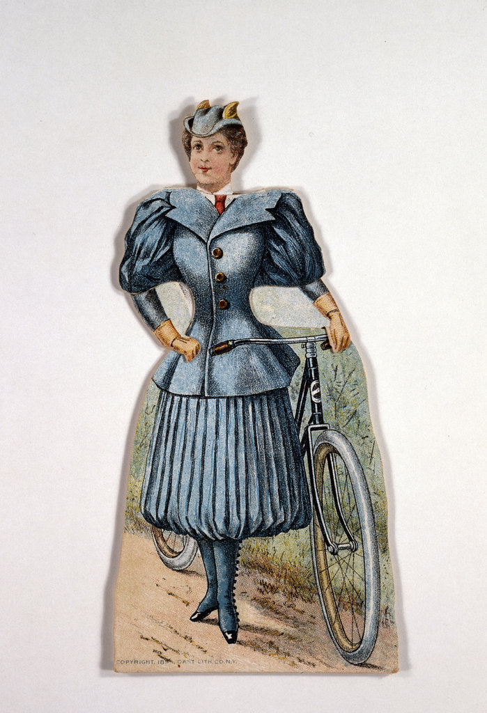 Detail of Woman in cycling dress, American, c1900 by Unknown