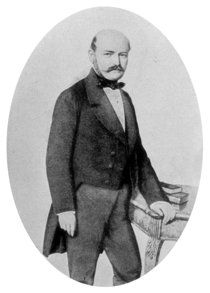 Detail of Ignaz Philip Semmelweis (1818-1865), Hungarian obstetrician, 19th century by Unknown