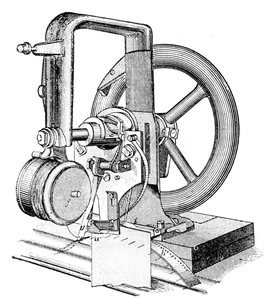 Detail of First lockstitch sewing machine, invented by Elias Howe, c19th century by Unknown