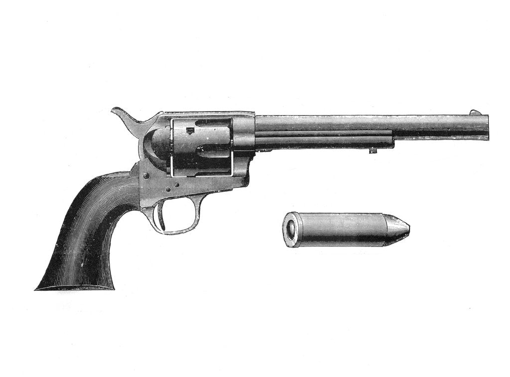 Detail of Colt Frontier revolver, invented by Samuel Colt (1814-62), c1890 by Unknown