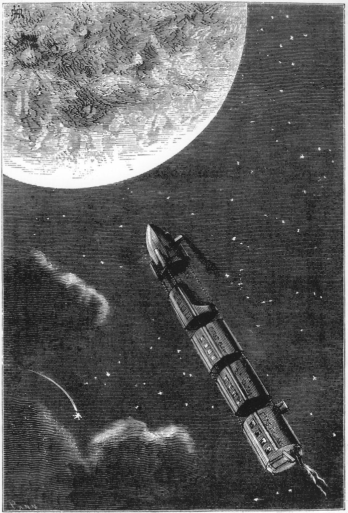 Detail of Jules Verne (1828-1905),  De la Terre a la Lune, 1865 by Unknown