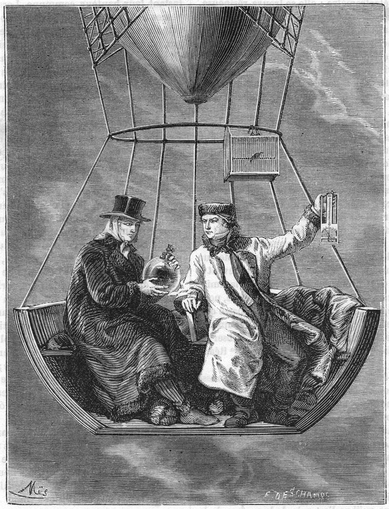 Detail of Jean Baptiste Biot and Joseph Louis Gay-Lussac, French scientists, 1804 (1870) by Unknown