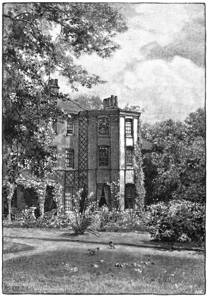 Detail of Down House, near Beckenham, Kent, from the garden, 1883 by Unknown