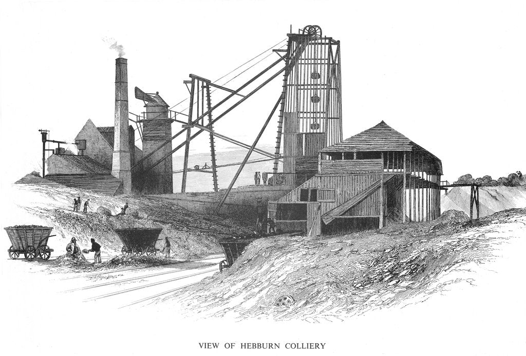 Detail of Pithead at Hebburn Colliery, Newcastle-upon-Tyne area, 1860 by Unknown