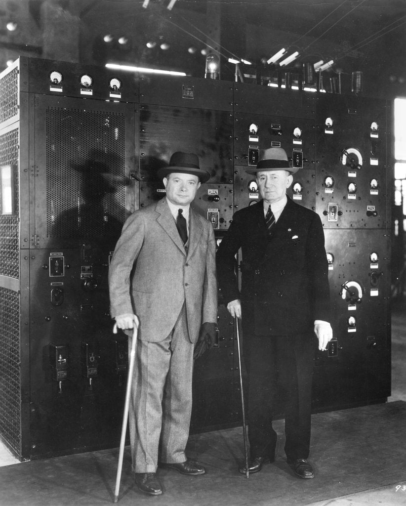 Detail of Guglielmo Marconi and David Sarnoff, 1933 by Unknown