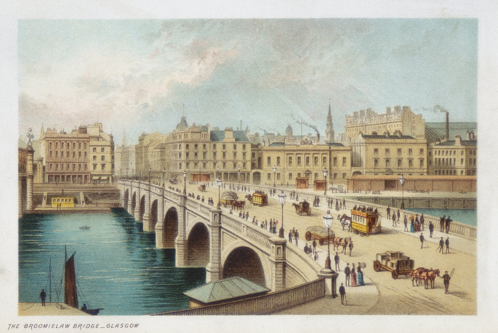 Detail of Telford's bridge over the Clyde at Broomielaw, Glasgow, 1891 by Unknown