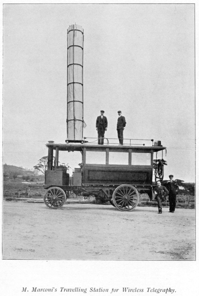 Detail of Mobile radio station used by Marconi, 1900 by Unknown