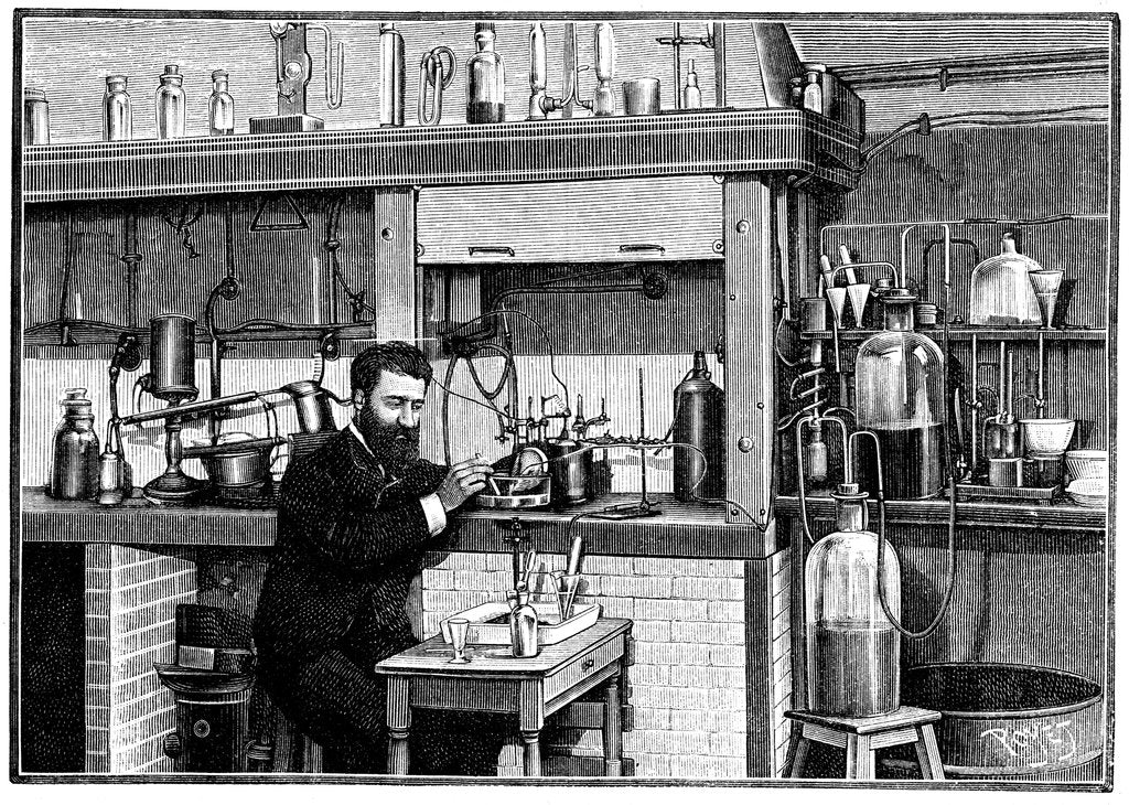 Detail of Henri Moissan, French chemist, c1883 (1903) by Unknown