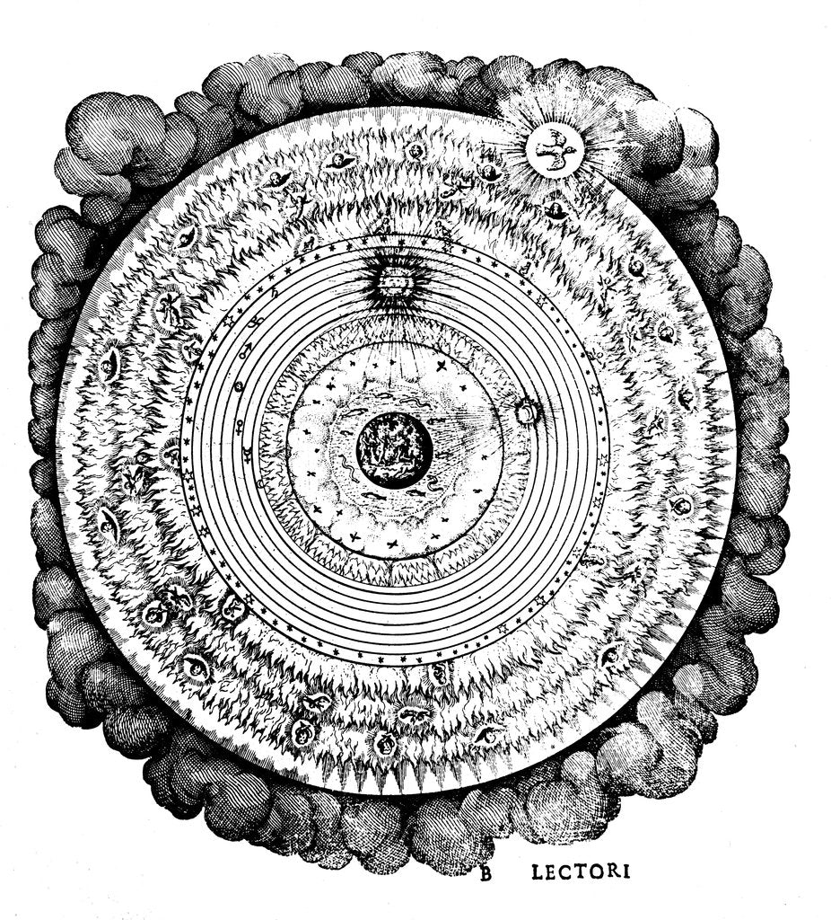 Detail of Geocentric or Earth-centred Universe, c1617 by Unknown