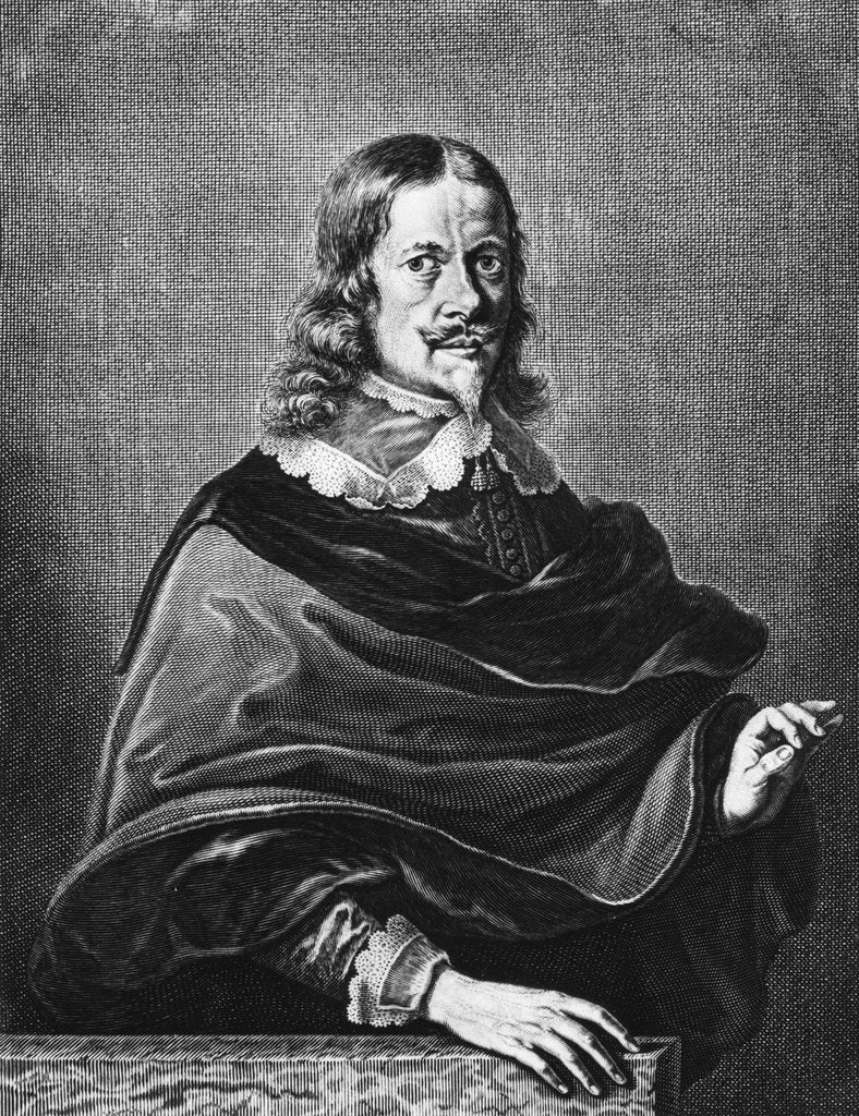 Detail of Johannes Hevelius, German astronomer, 1673 by Unknown