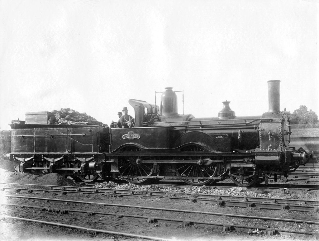 Detail of London & South Western Railway (LSWR) Locomotive No 5, Ganymede and tender, c1873 by Unknown