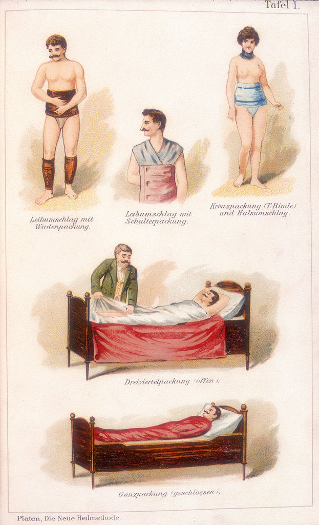 Detail of Hydrotherapy treatments, c1902 by Unknown