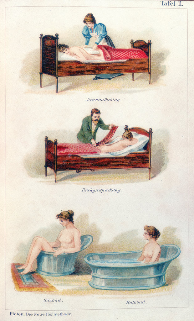 Detail of Hydrotherapy treatments, c1902 by Unknown