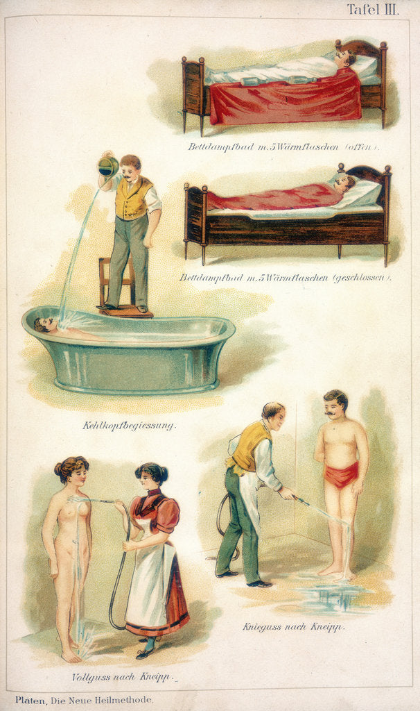 Detail of Hydrotherapy treatments, c1902 by Unknown