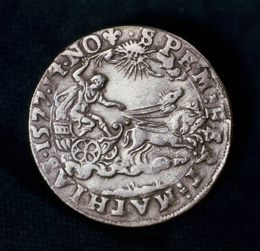 Detail of Reverse of a medal commemorating the bright comet of 1577 by Unknown