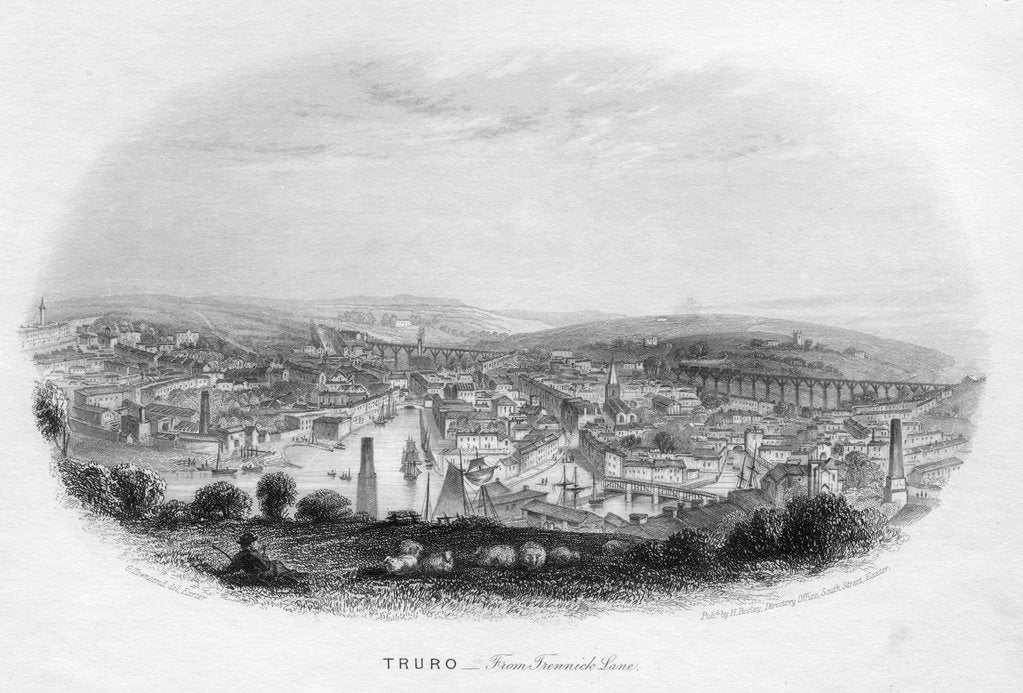 Detail of Truro, from Trennick Lane, 1860 by Unknown