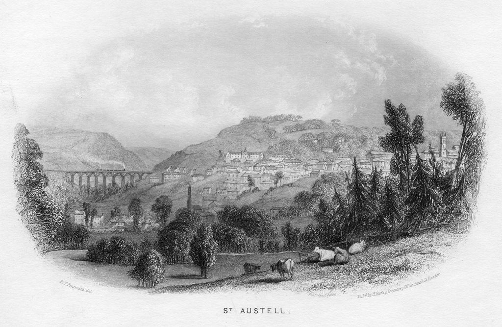 Detail of St Austell, 1860 by Unknown