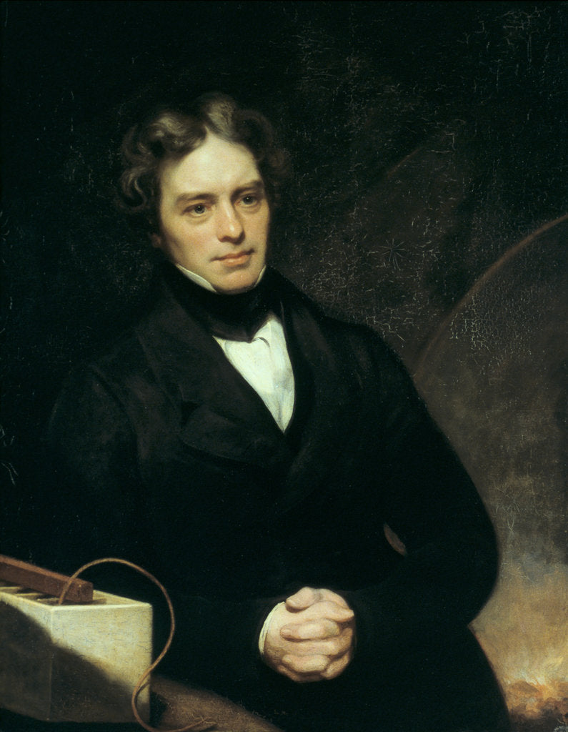 Detail of Michael Faraday, English chemist and physicist, 1842 by Thomas Phillips