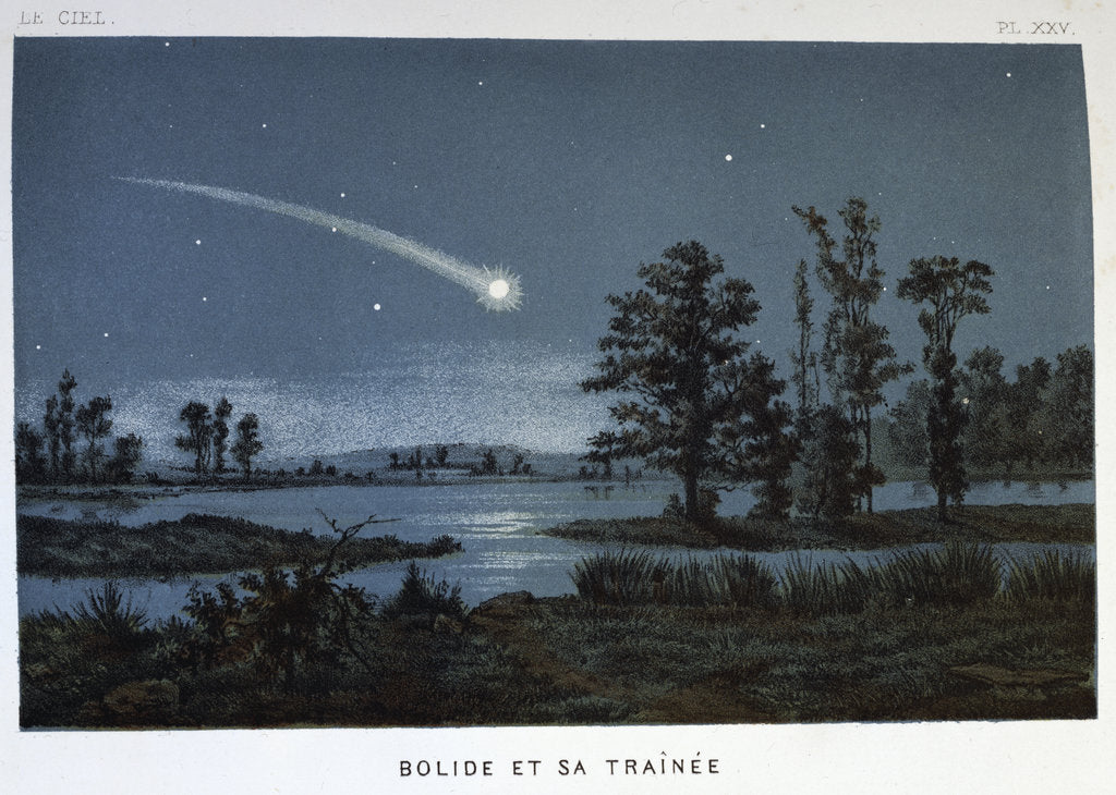 Detail of Bolide and its train, 1870 by Unknown