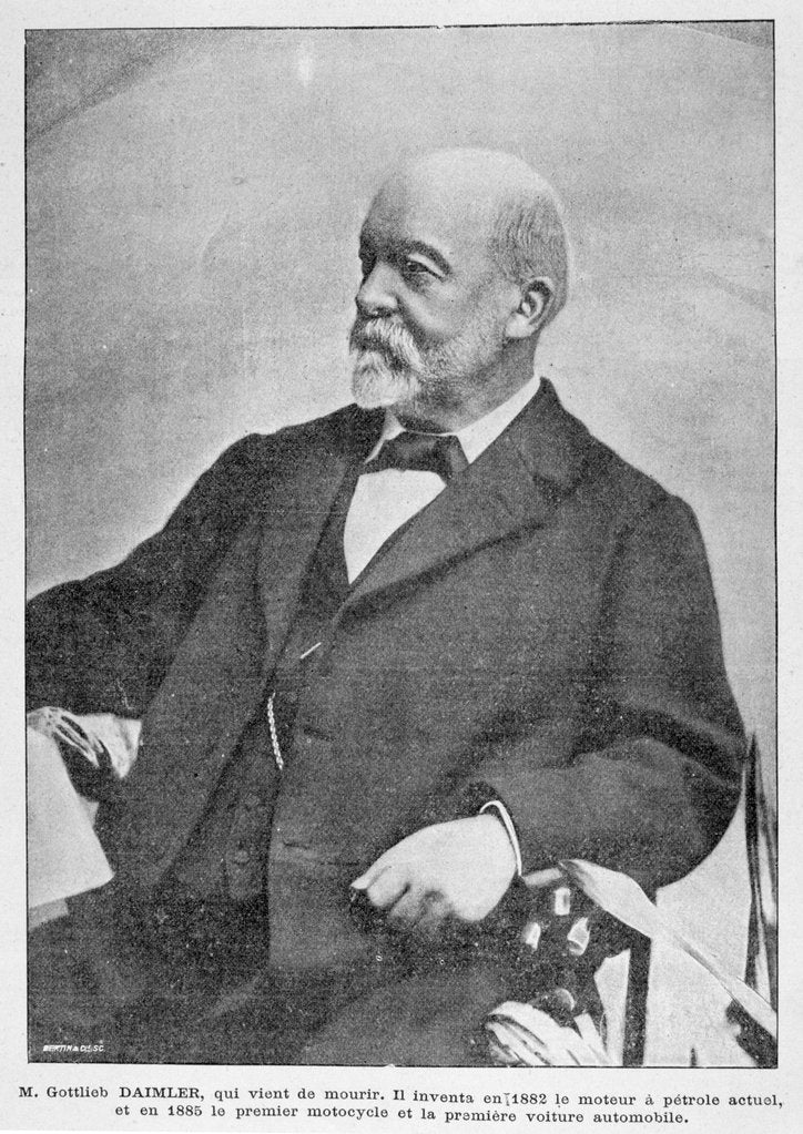 Detail of Gottlieb Daimler, German industrial pioneer, 1900 by Unknown