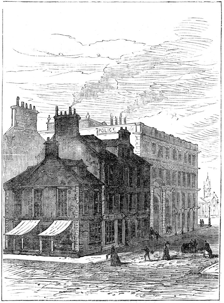 Detail of Birthplace of James Watt shortly before it was demolished, 1887 by Unknown