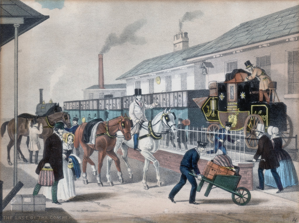 Detail of The Last of the Coaches, c1840 by Unknown