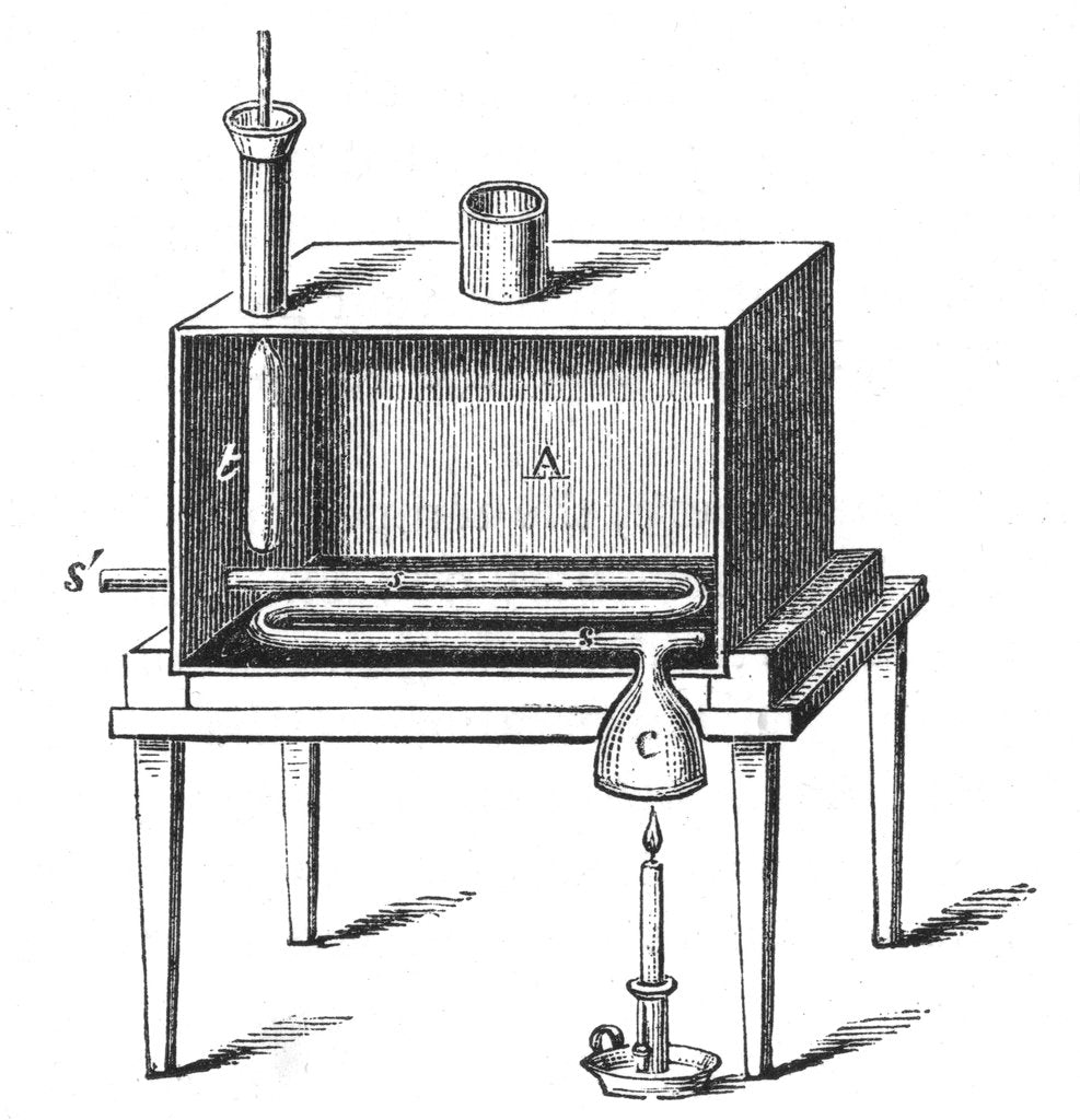 Detail of Rumford's calorimeter, 1887 by Anonymous