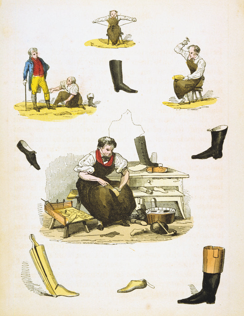 Detail of Shoemaker, c1845 by Anonymous