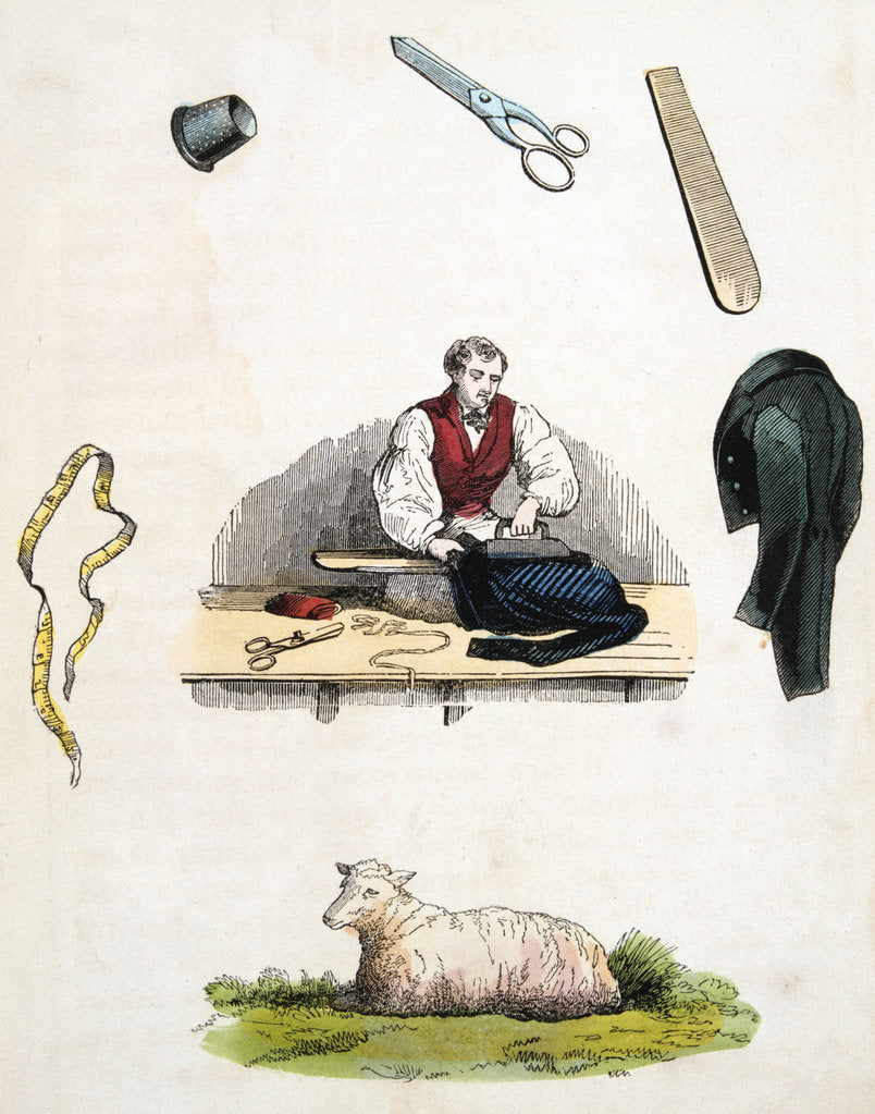 Detail of Tailor, c1845 by Unknown