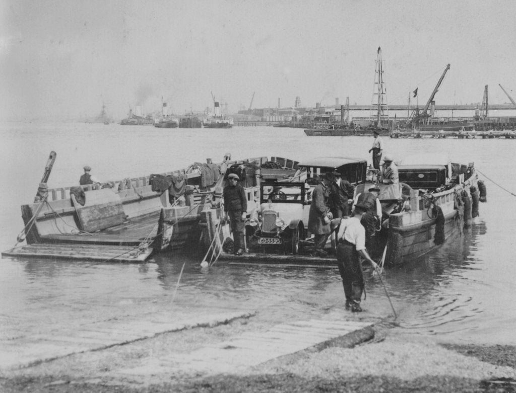 Detail of A Calthorpe Minor car on the ferry at Southampton, July 1920 by Unknown