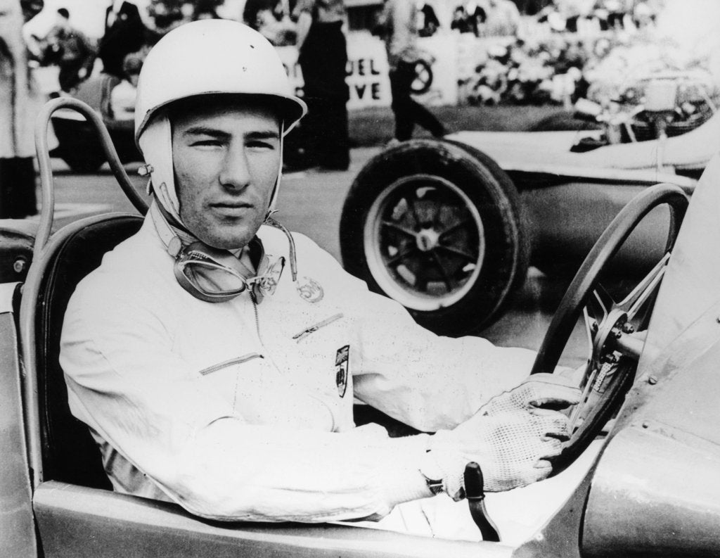 Detail of Stirling Moss at Goodwood, 1954 by Unknown