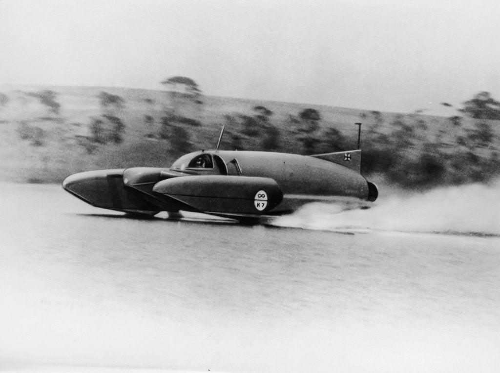 Detail of Bluebird K7 on Coniston Water, Cumbria, 1958 by Unknown