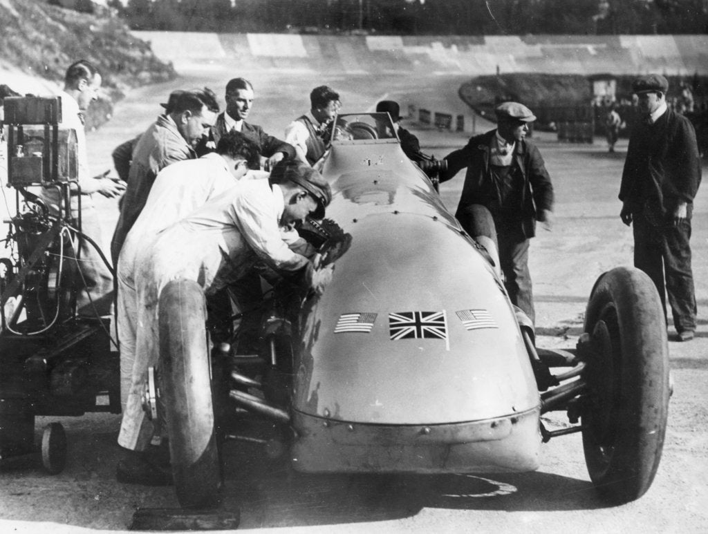 Detail of Bluebird at Brooklands, Surrey,1928 by Unknown