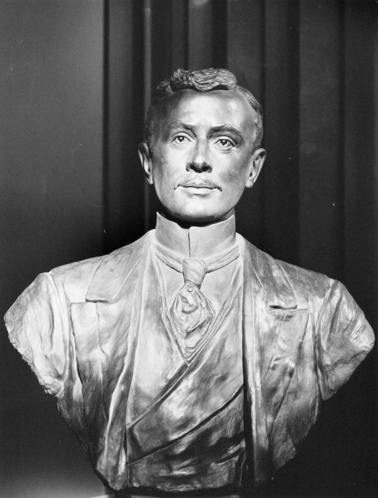 Detail of Bronze bust of Charles Rolls by Unknown