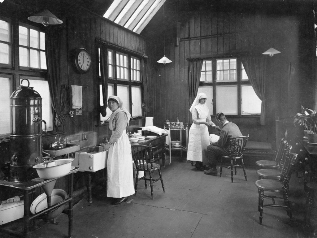 Detail of First aid room, Wolseley car factory, Birmingham, 1920s by Unknown